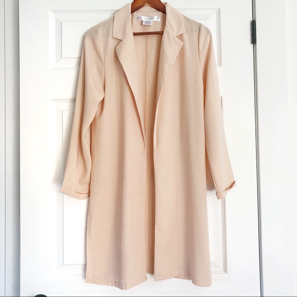 Longline duster with side slits